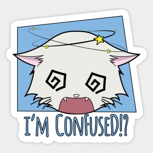 The Confused Cat - i'm ConFuseD!? Sticker